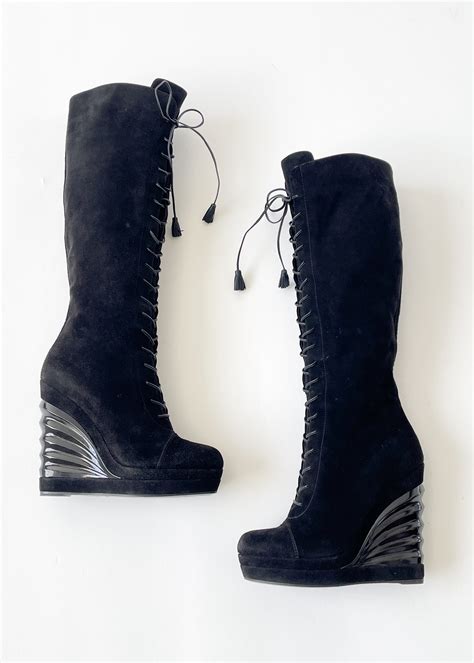 ysl 10000 boots|YSL platform boots.